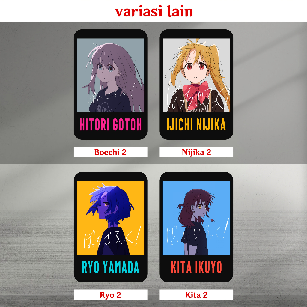 Koleksi Photocard / Kartu Anime Oshi no Ko - Bocchi the Rock - Hoshino Ai Aqua Ruby - Hitori Gotou Nijika Ryo Kita