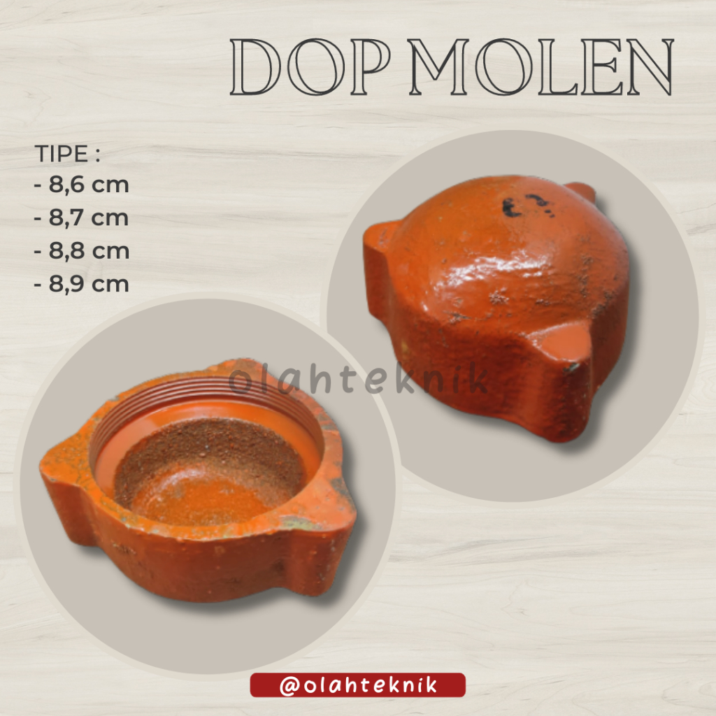 DOP MOLEN / TUTUP MOLEN / SPAREPART MOLEN / SPAREPART PERTANIAN / MESIN MOLEN