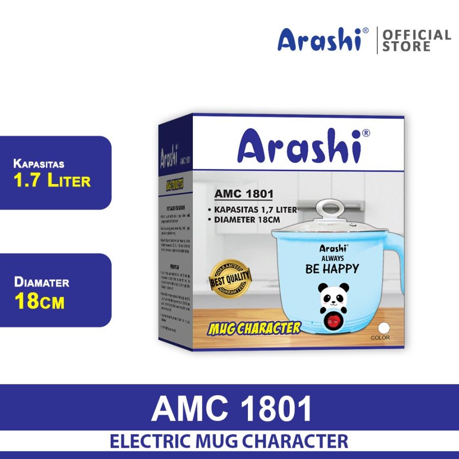 Arashi Panci Listrik Karakter MUG AMC 1801 Stainless Steel