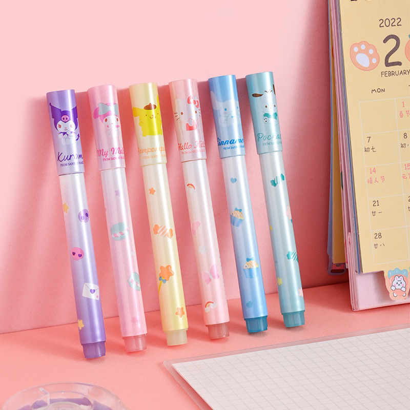 

Delunashop Stabilo Pen Kartun sanrio Cinnamoroll Kitty Melody Marking Pen Gambar Doodling Pen Set Perlengkapan Alat Tulis