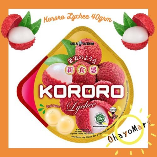 UHA Kororo leci permen jeli / Japanese jelly fruit lychee flavour 40g