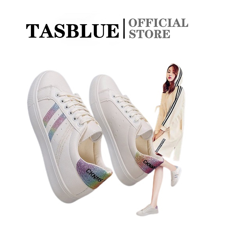 TASBLUE  Sepatu Sneakers Wanita Sport Shoes White Sepatu Import Murah  S20