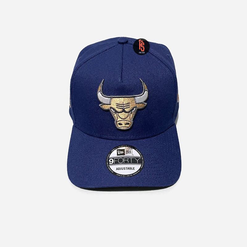 TOPI NEW ERA ORIGINAL A FRAME CHICAGO BULLS LIGHT NAVY BROWN