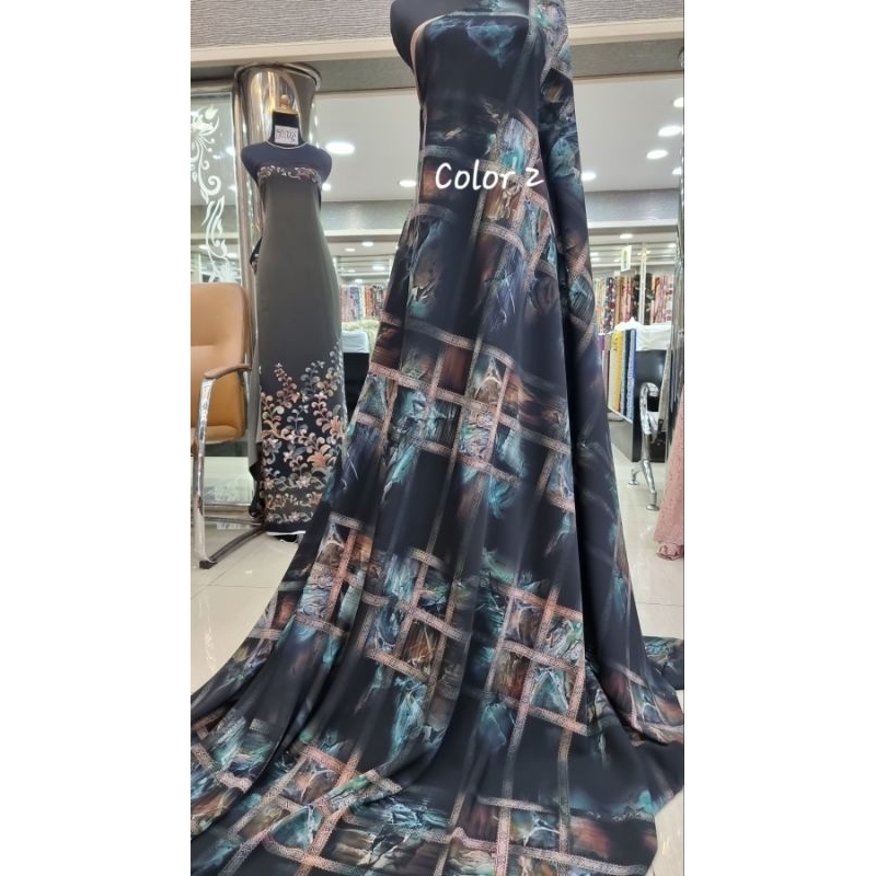 crepe jetblack motif