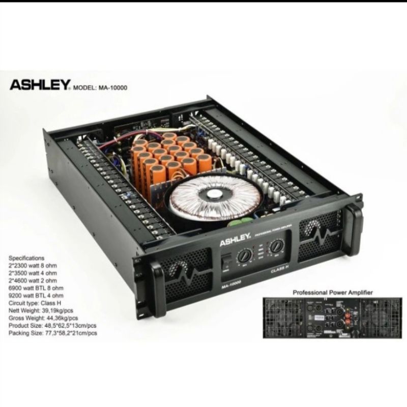 Power Amplifier Ashley MA 10000 Class H ORIGINAL