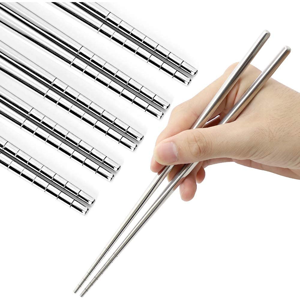 Sumpit Mie High Quality Stainless Steel 5 Pasang (10 Pcs) Stainless Steel