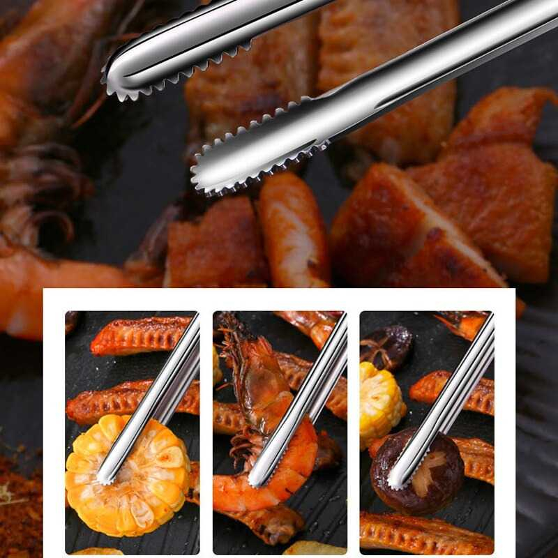 Penjepit Makanan Serbaguna BBQ Clip Tongs Alat Jepit Makan Material Stainless Steel Multifungsi Berkualitas