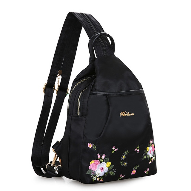 TAS RANSEL WANITA REMAJA BISA SELEMPANG IMPORT MULTIFUNGSI ANTI AIR MOTIF BUNGA LUCU HITAM TA828B5 KEKINIAN BATAM BACKPACK PUNGGUNG GENDONG CORDELIA SEKOLAH KULIAH KERJA CEWEK BRANDED MURAH