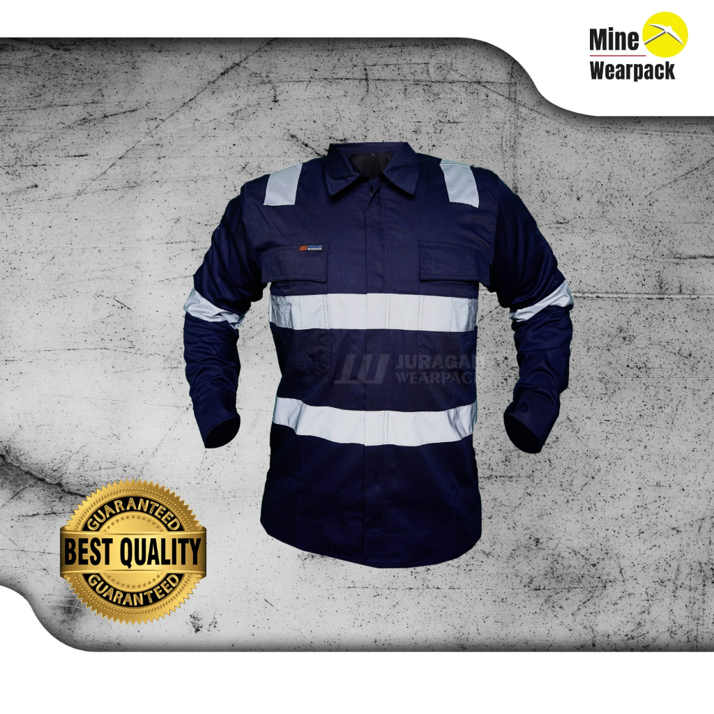 Baju Safety Proyek Seragam Kerja Wearpack Tambang Double Scotlite Reflector Produk Original Mine Saf