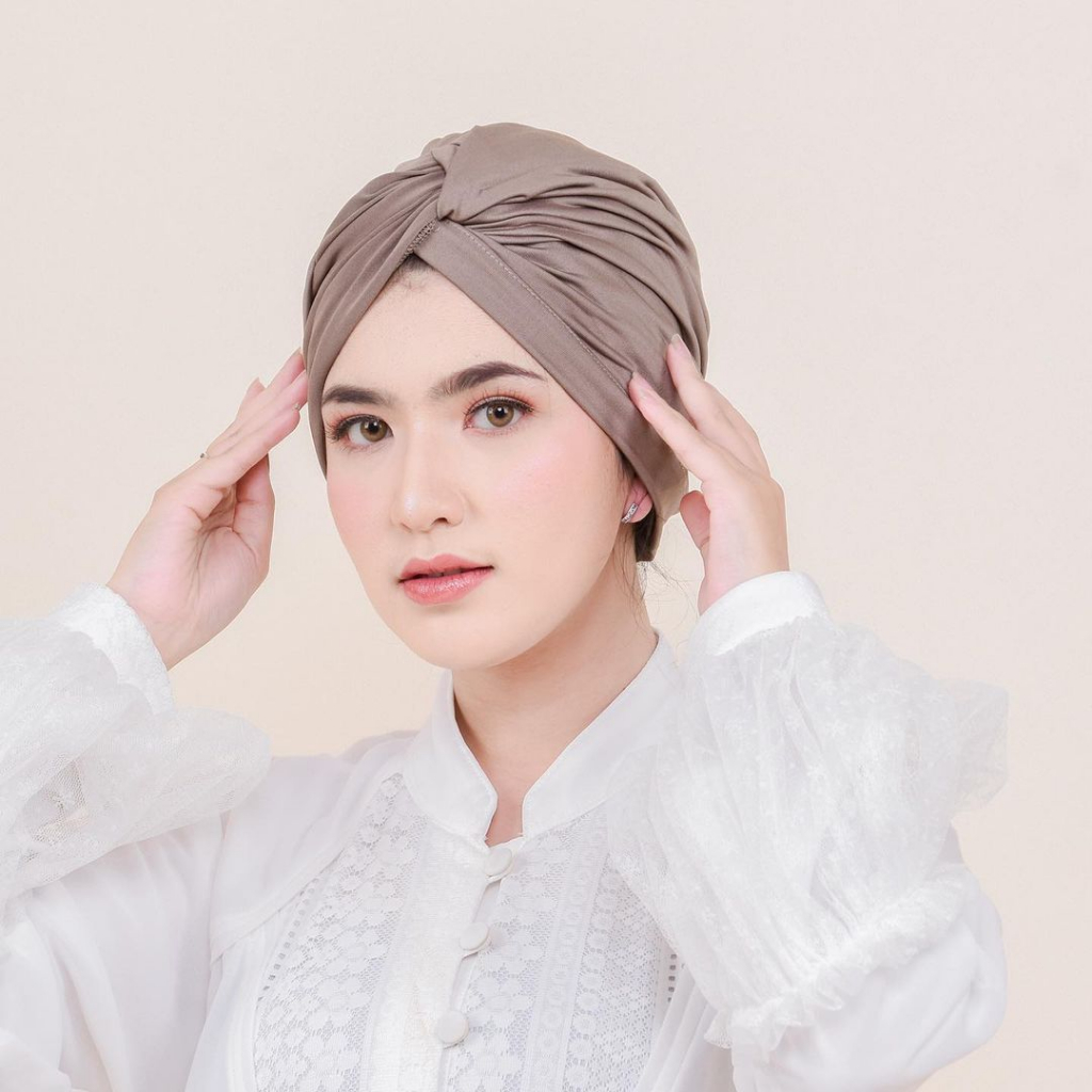 Bisa COD' Gyana Turban Bahan Jersey Premium Turban Instant Wanita Dewasa Kekinian Grosir Ciput Hijab