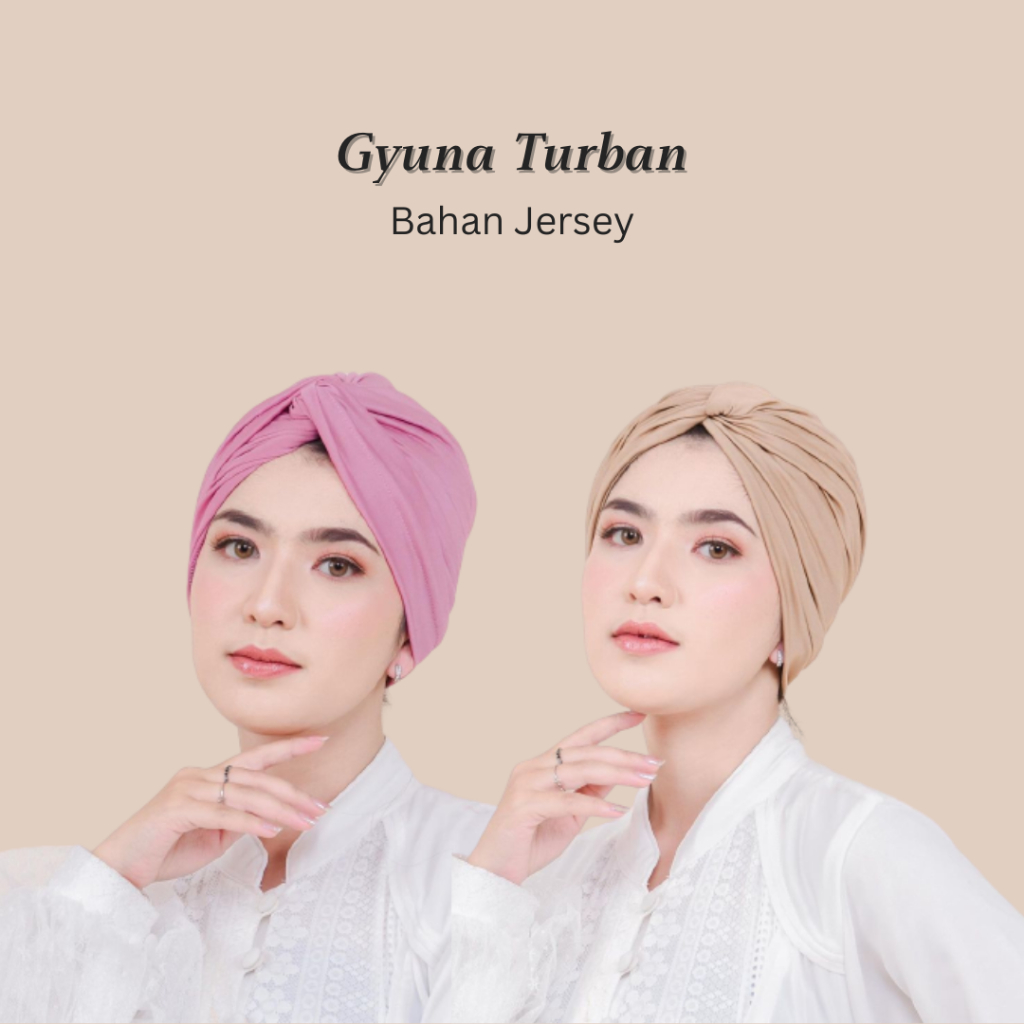 Lamia - Gyuna Turban Jersey Premium Turban Wanita Instant Polos Bandana Dewasa Lilit Simpul Grosir C
