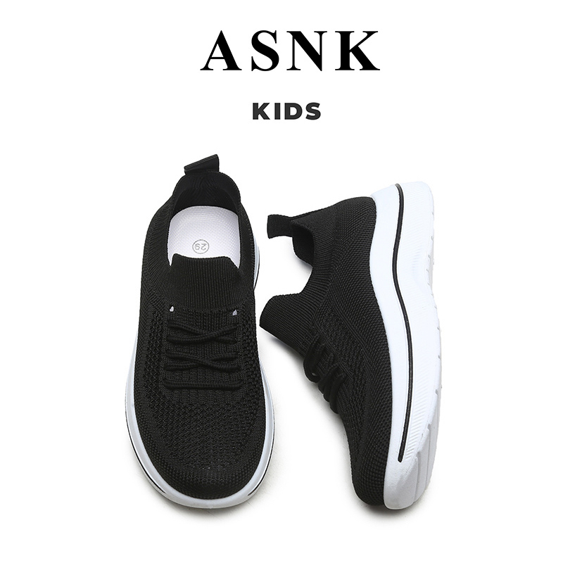 [GROSIR][COD] SEVEN_DAY SEPATU SLIP ON RAJUT SNEAKERS ANAK CEWEK COWOK USIA 7-9 THN WM2330 HITAM