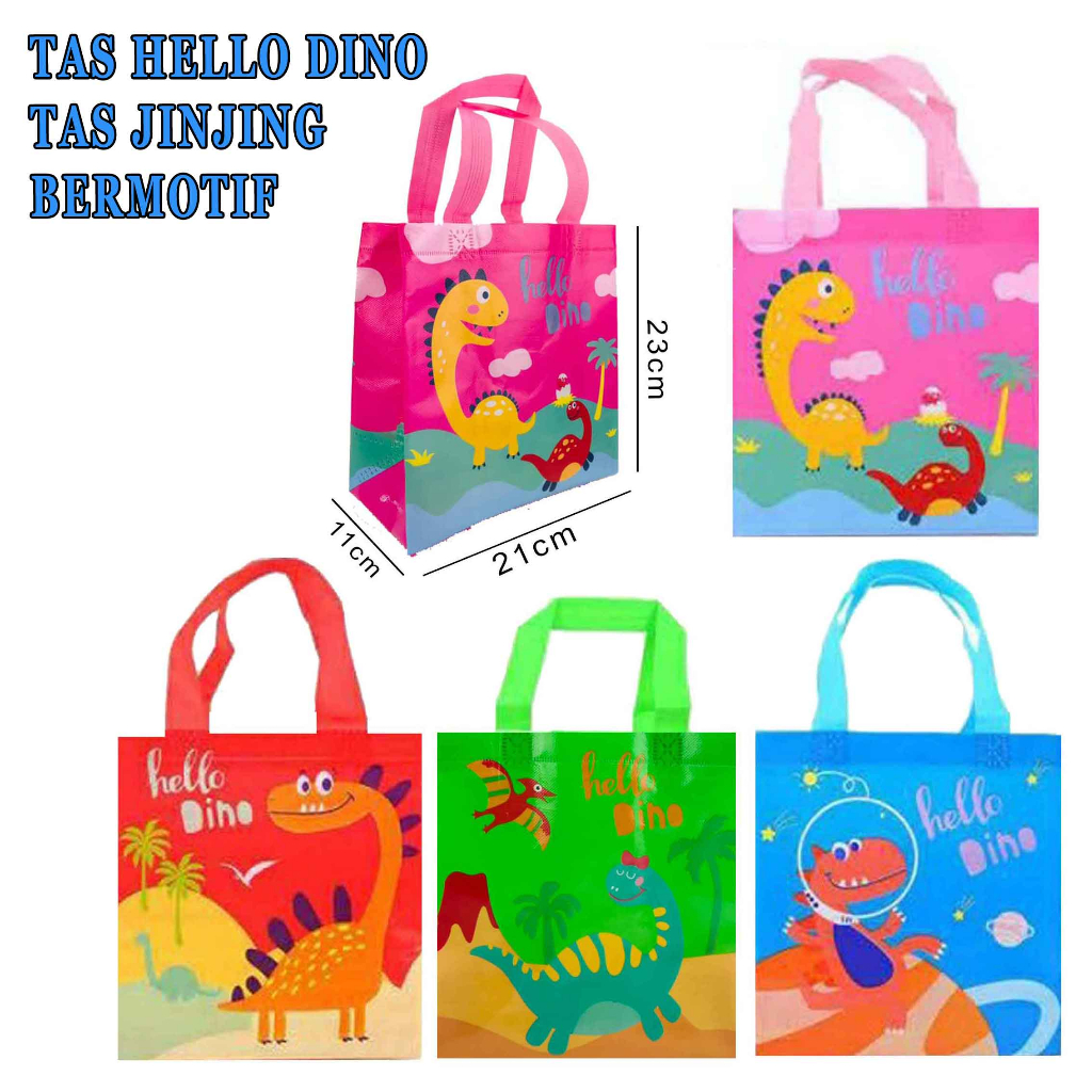 Tas Plastik * Tas Jinjing * Tas Motif Serbaguna * Tas Hello Dino