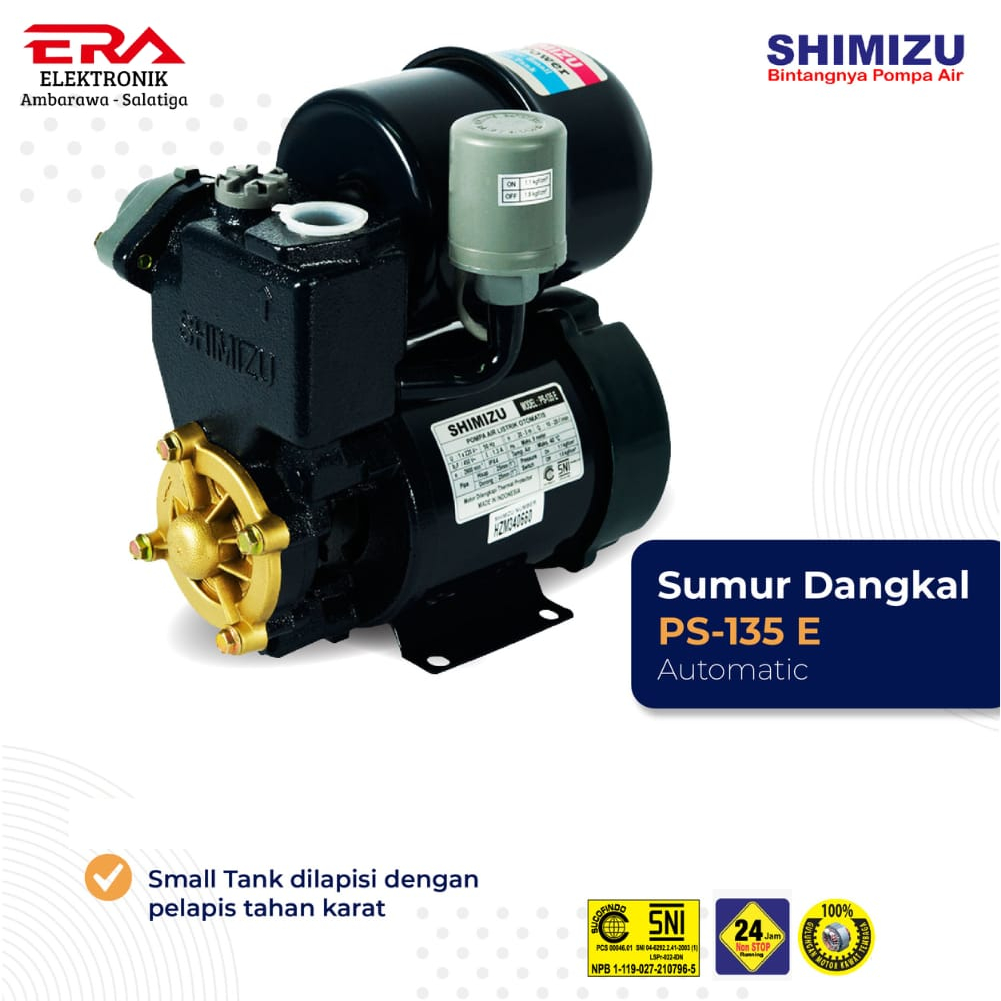 SHIMIZU PS 135 E / PAS135E Pompa Air Sumur Shimizu Pompa Otomatis