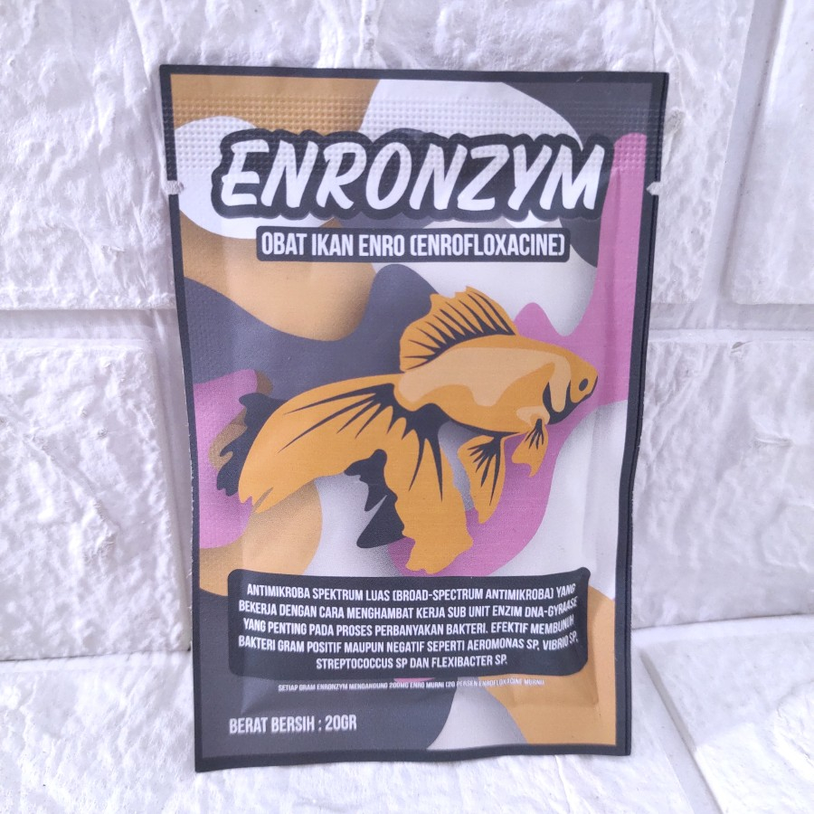 Obat ikan enro merk ENRONZYM enrofloxacine enrofloksasin infeksi bakteri