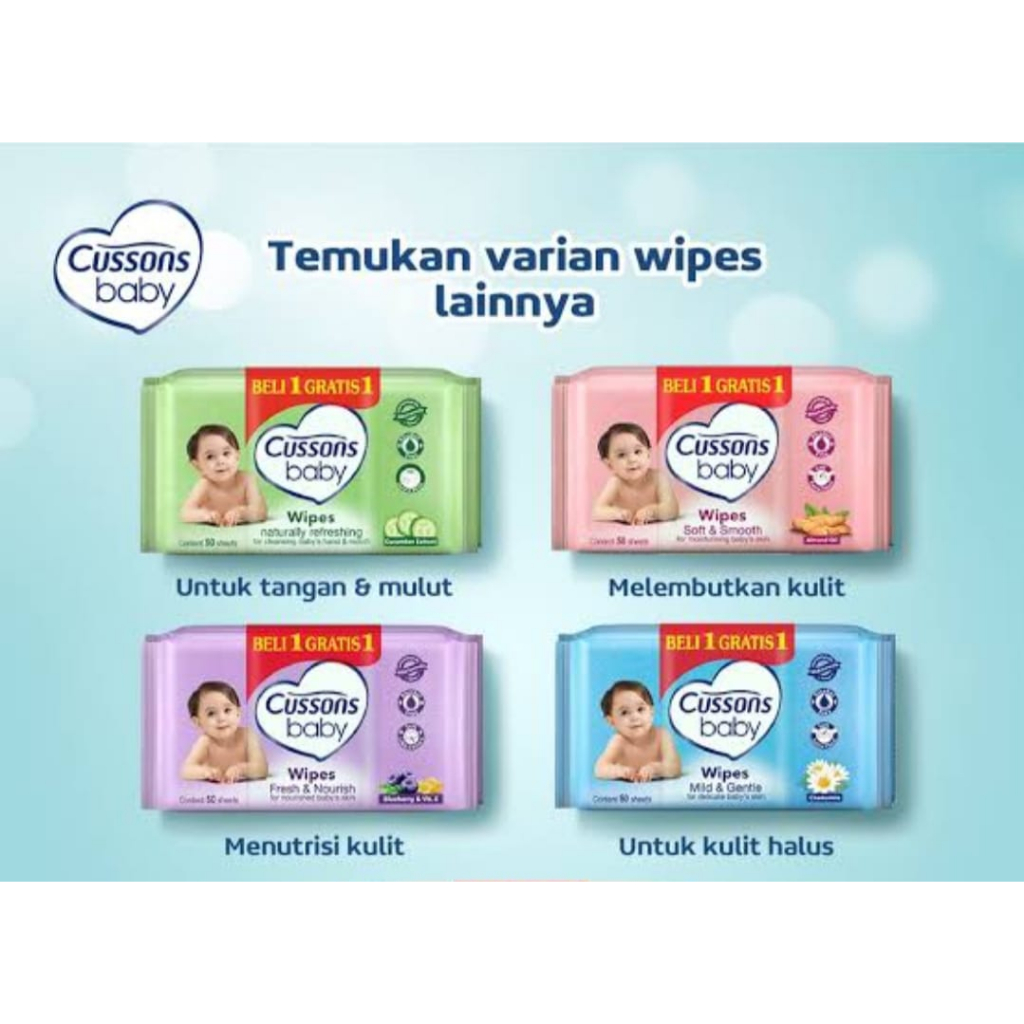 Cussons Baby Tisu Basah isi 50sheets  342g