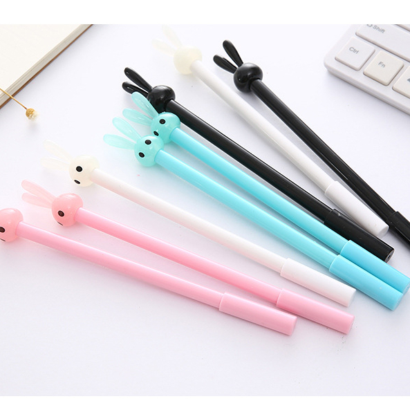 MMM Pulpen Pena Bentuk Karakter Kepala Kelinci Lucu Bolpen Karakter Bunny Cute Unik Pulpen Karakter Gel Imut Pulpen Gel Pena Murah Import