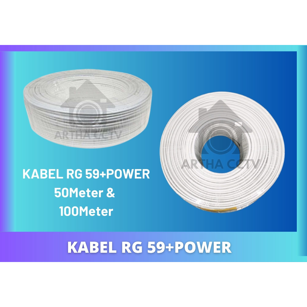 Kabel CCTV RG 59/ RG 6 50 meter - 100 meter
