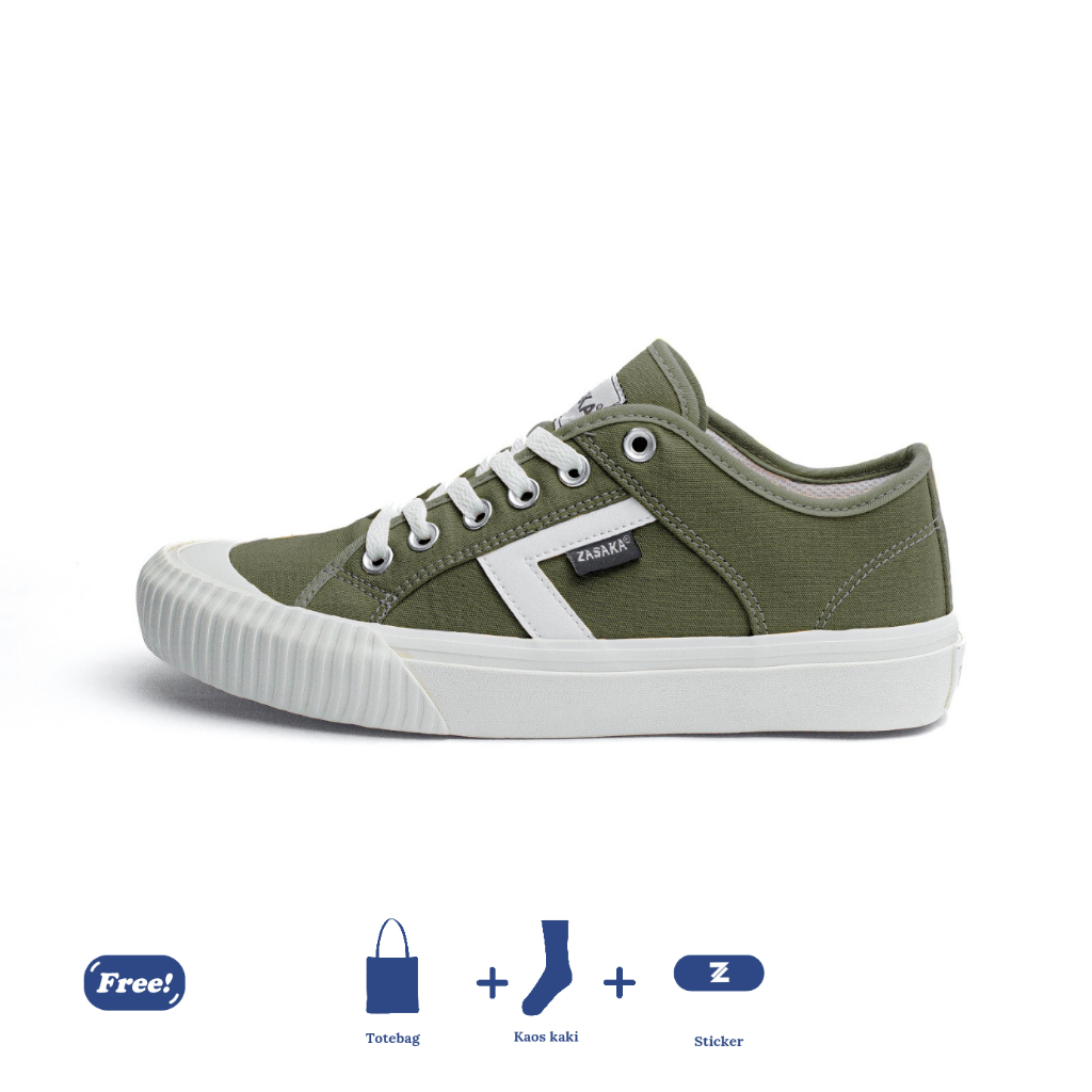 Zasaka - Sepatu Mandalungan Green Sneakers Casual Pria Wanita