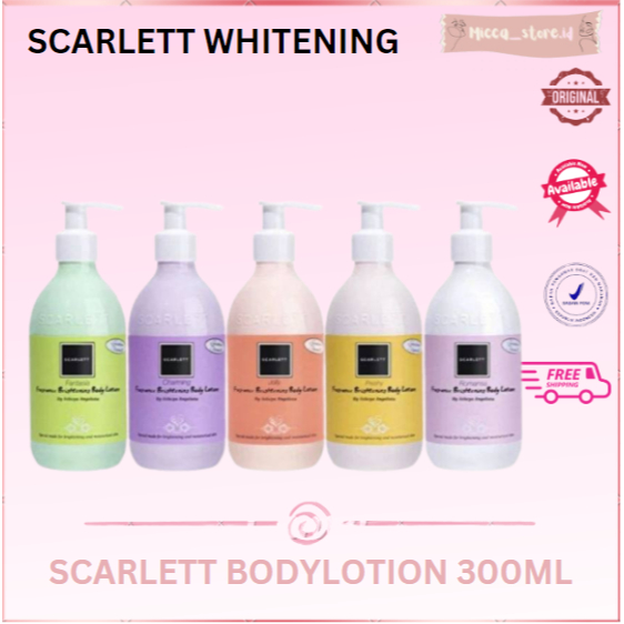 [MS]Scarlett bodylotion whitening series happy/jolly/charming original 100℅ BPOM