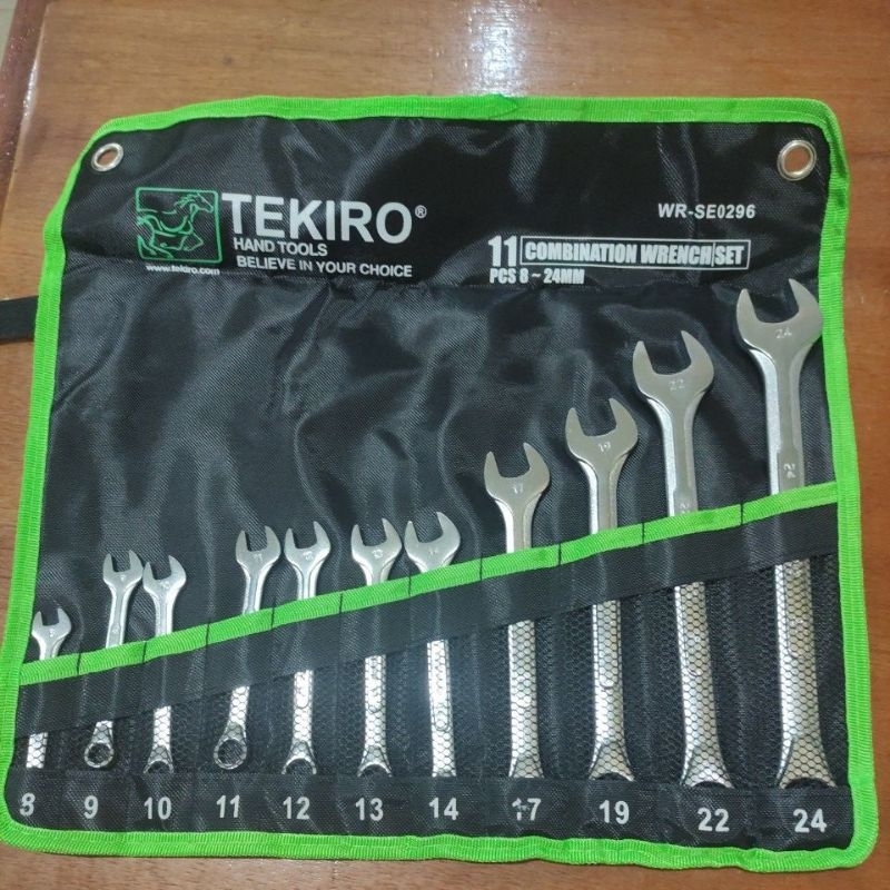 kunci ring pas tekiro set 11pc (8mm-24mm)/ kunci set ring pas tekiro 8-24