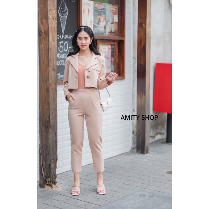 ATASAN AMITY MODEL CROP BLAZER IMPORT BANGKOK(BJAMY580)