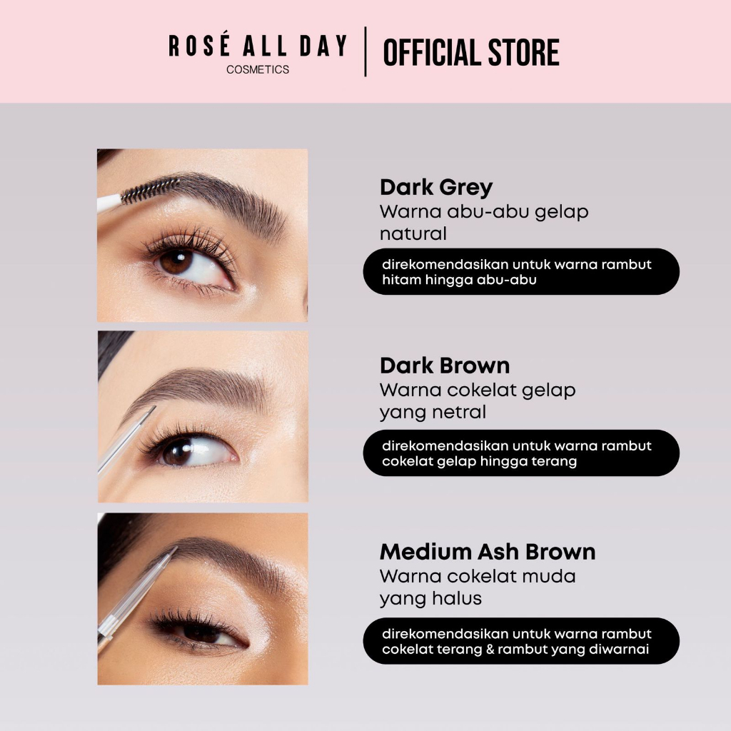 Rose All Day Brow Fix Micro Pencil Medium Ash Brown