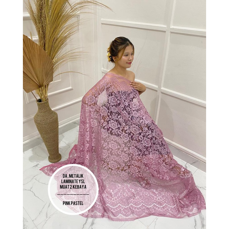 Yukakebaya||kain kebaya metalik laminate ysl muat 2 kebaya