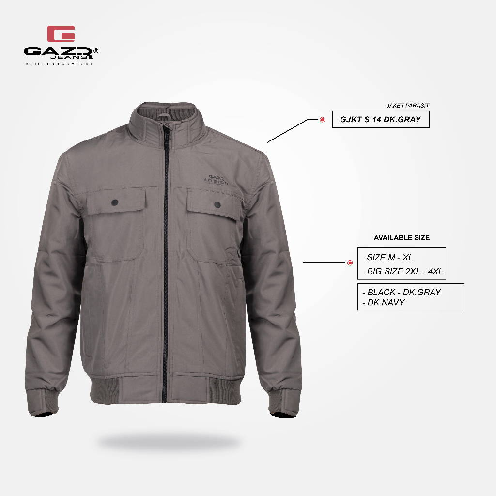 PROMO JAKET STANDART GAZR GZKTS15 UKURAN M-4XL