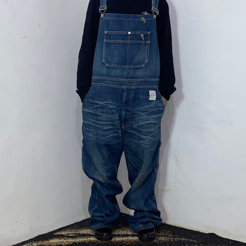 overall jeans / celana kodok / jumpsuit carpenter vintage stussy