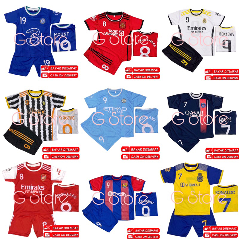 BISA COD / SETELAN BAJU BOLA HOME ANAK TERLENGKAP / JERSEY TIMNAS LIGA NEGARA TERBARU UMUR 6 Bulan-3 Tahun / KAOS FUTSAL UNISEKS TERMURAH / BAJU CELANA SET