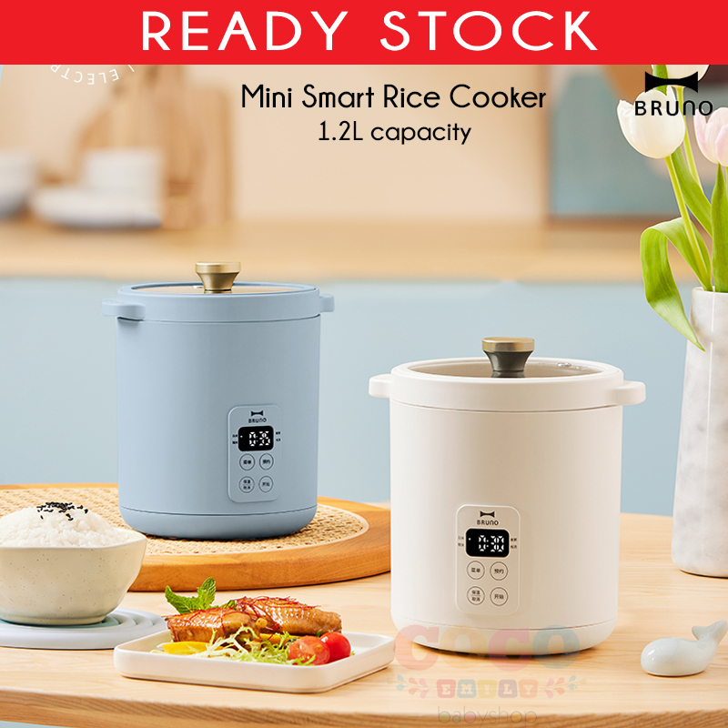 BRUNO BZK-D02 Japan Smart Mini Rice Cooker Multi-functional 1.2L Ready