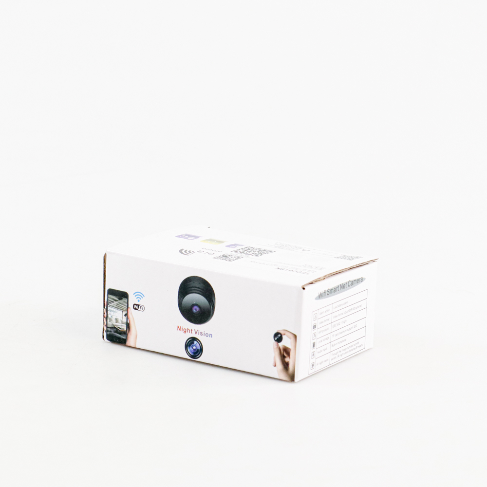 IP Camera Mini WiFi CCTV Wide Angle Nightvision 1080P - A9NV Taffware - Black