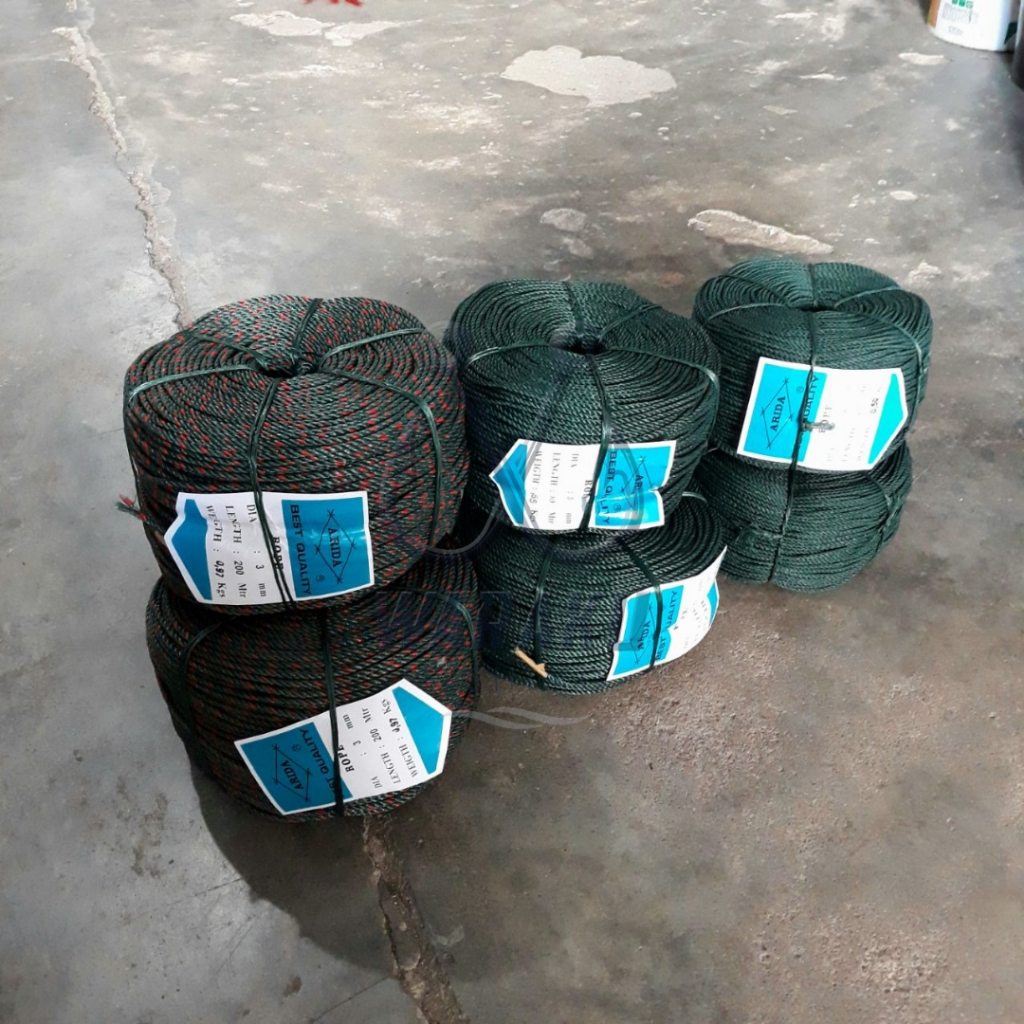Tali Tambang Arida Ukuran 1.5 ~ 3mm Panjang 200 Meter