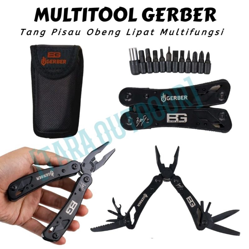 MULTI TOOLS TANG PISAU OBENG LIPAT MULTIFUNGSI SURVIVAL OUTDOOR