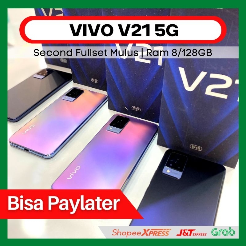VIVO V21 5G second Ram 8/128GB fullset mulus normal