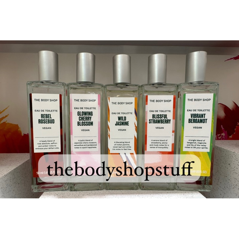 The Body Shop EDT 50ml Rebel Rosebud Wild Jasmine Japanese Cherry Blossom Red Fixation