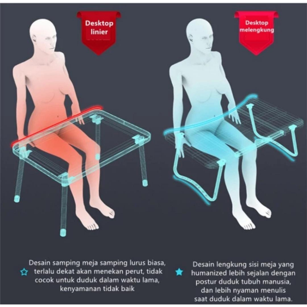 Meja lipat portabel,belajar,computer