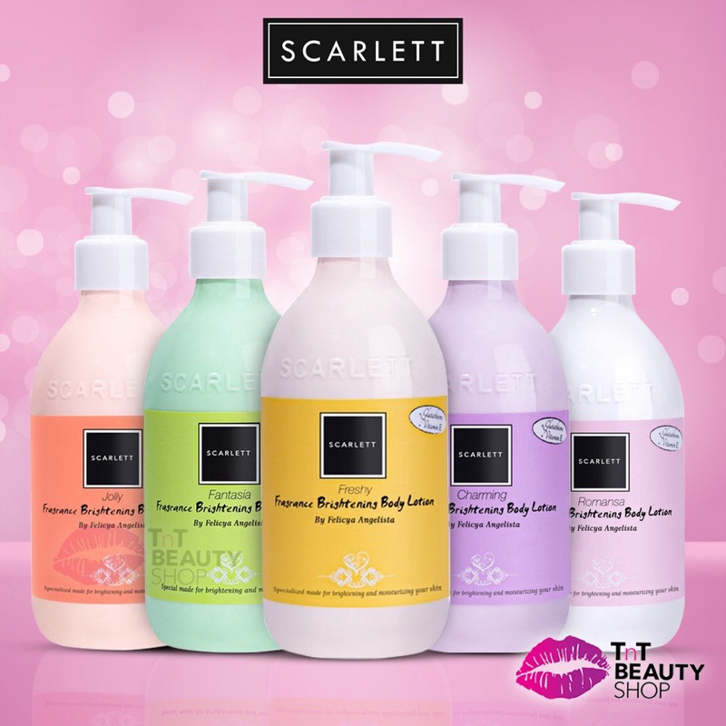 SCARLETT WHITENING BODY LOTION / BRIGHTENING BODY LOTION CHARMING ROMANSA / HAND BODY LOTION SCARLETT