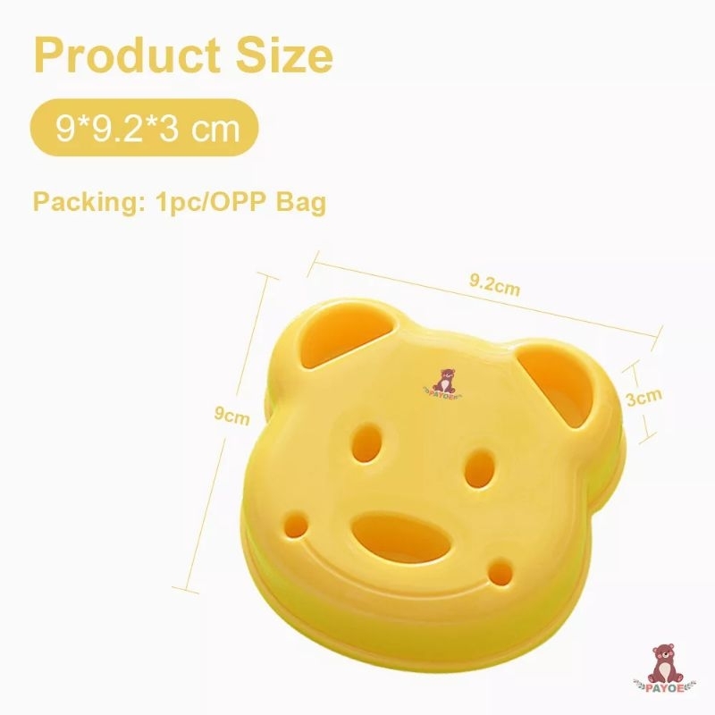 Bread Bear Mold - mCetakan Roti Tawar Motif Teddy Bear