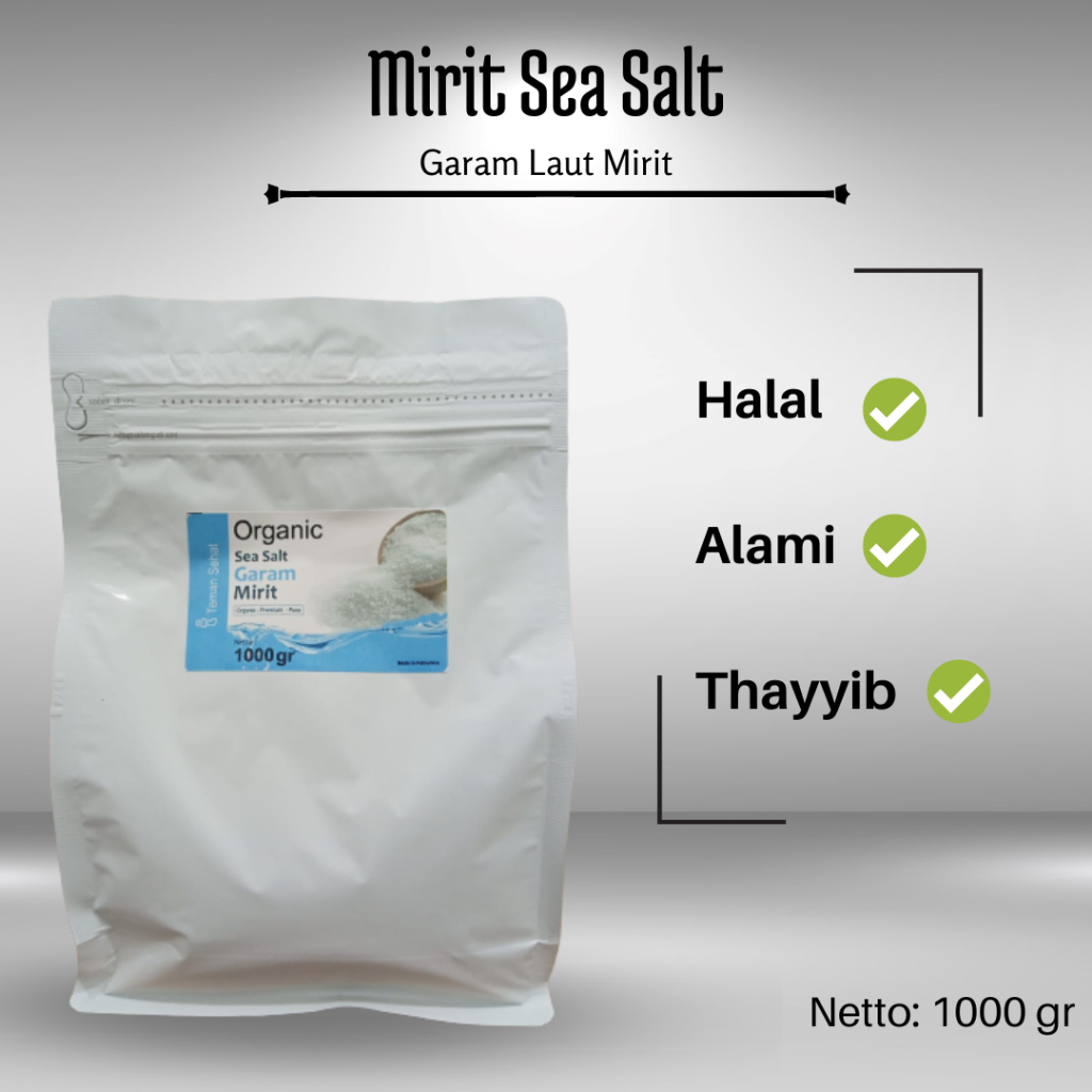 

Garam Laut Mirit 1 kg l Natural Sea Salt I Kebumen