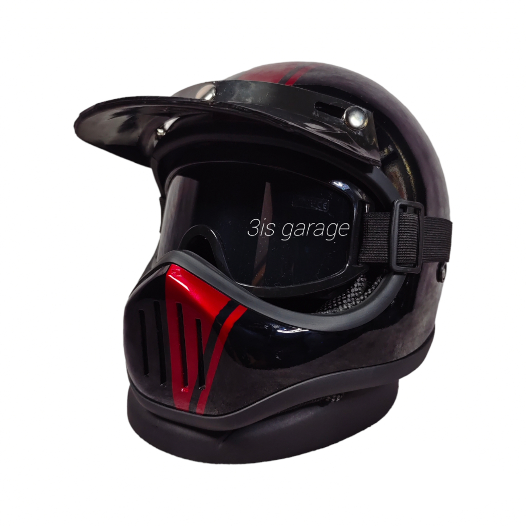 HELM CAKIL MOTIF RETRO KLASIK INNER VISOR