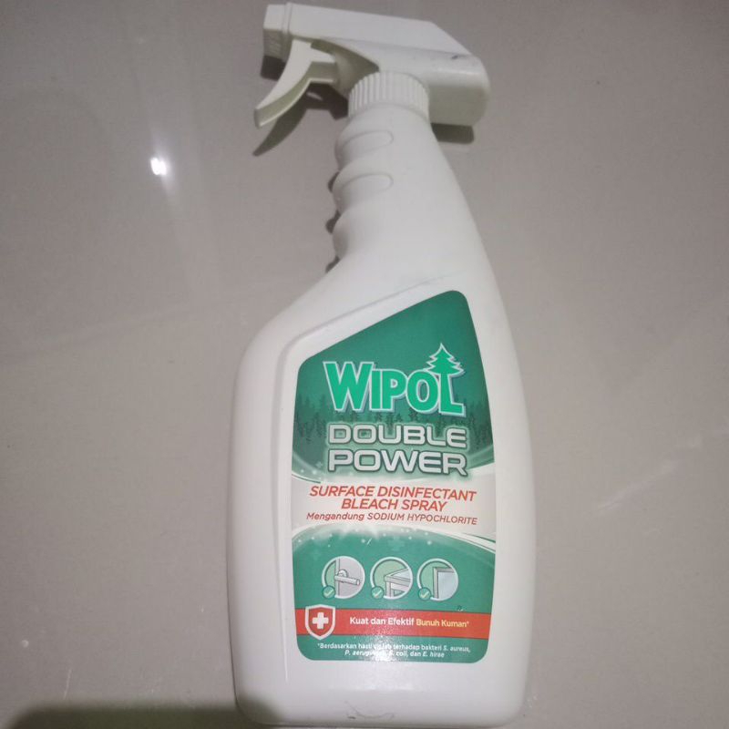wipol double power surface disinfektant bleach spray  500ml