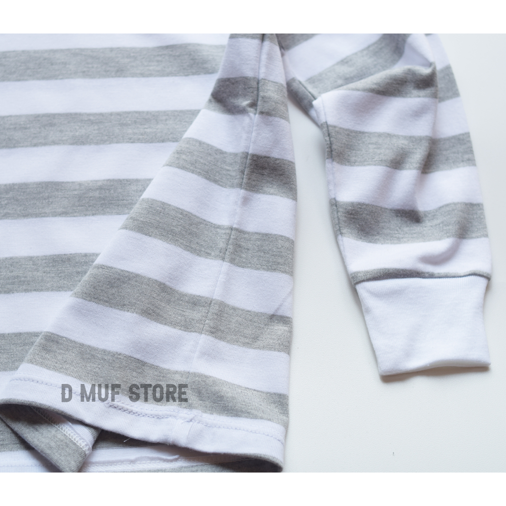 Kizzu Kaos Anak Salur Tangan Panjang Premium Usia 1-12 Tahun LP Salur Misty- d muf store