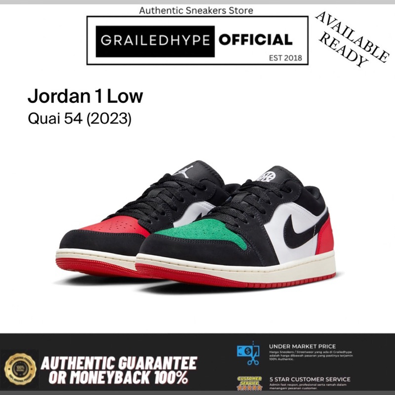 Nike Air Jordan 1 Low Quai 54 2023 (100% Original)