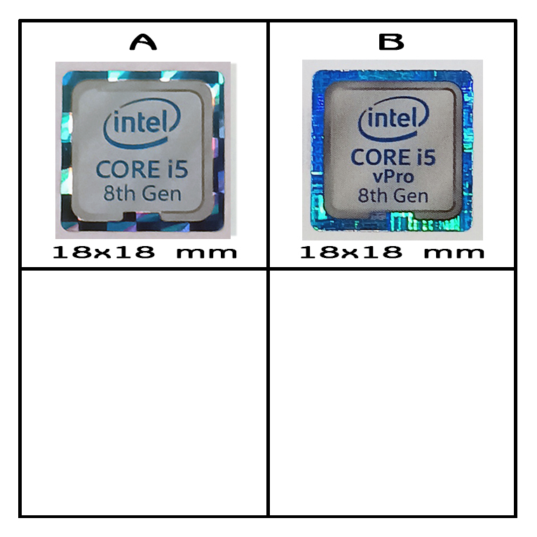 Sticker Stiker Logo intel Core i5 Gen 8 Original