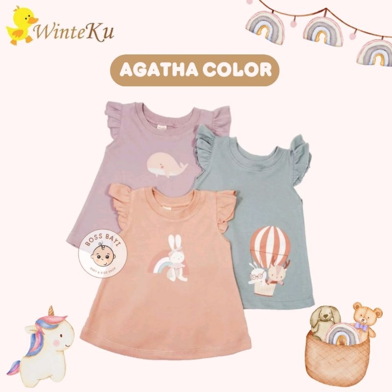 WINTEKU - Simpel Casual Ruffle Dress Bayi / Anak Perempuan