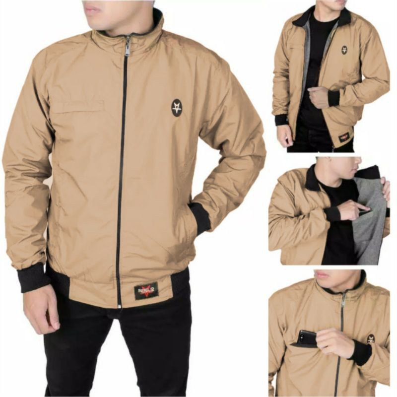 Jaket Casual Pria Harrington Cowok Parasit Jn Parasut Premium Rebel Id