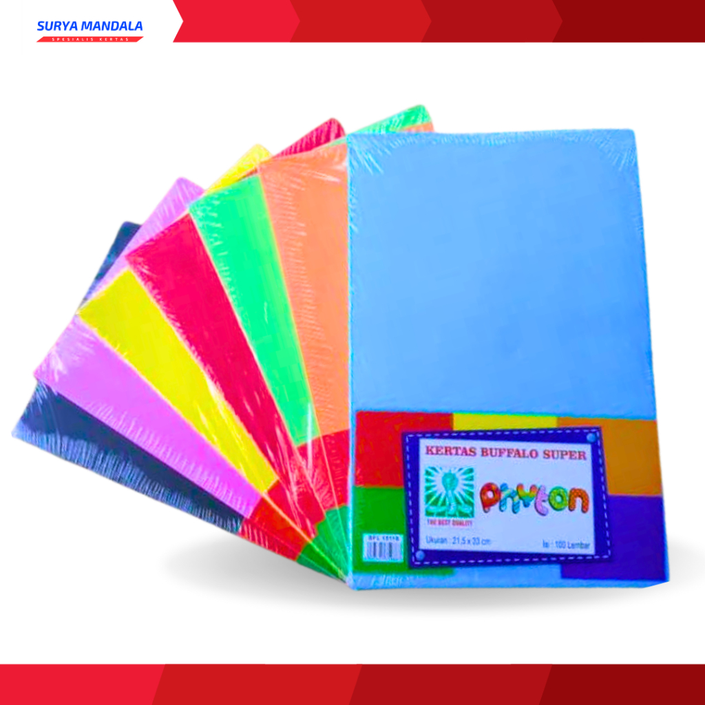 

KERTAS BUFALO WARNA WARNI MERK PHYTON COVER JILID SEKOLAH SENI PRAKARYA ANAK ANAK