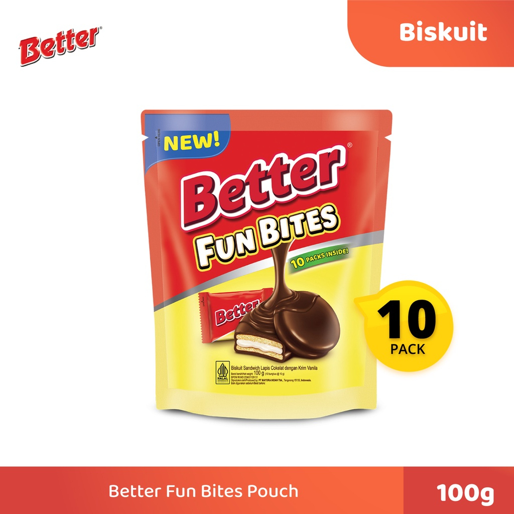 

Better Fun Bites Pouch Biskuit Vanila Krim Coklat